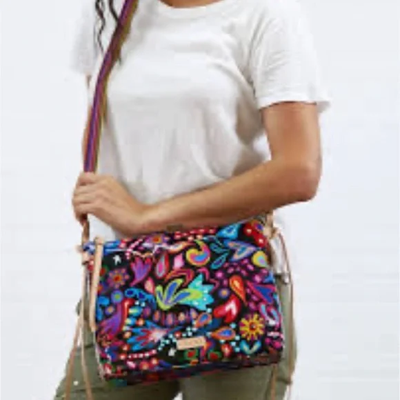 SOLD!!⭐️🌈Consuela Sophie Black Swirly Downtown Crossbody!🌈🌟 - Picture 7 of 14